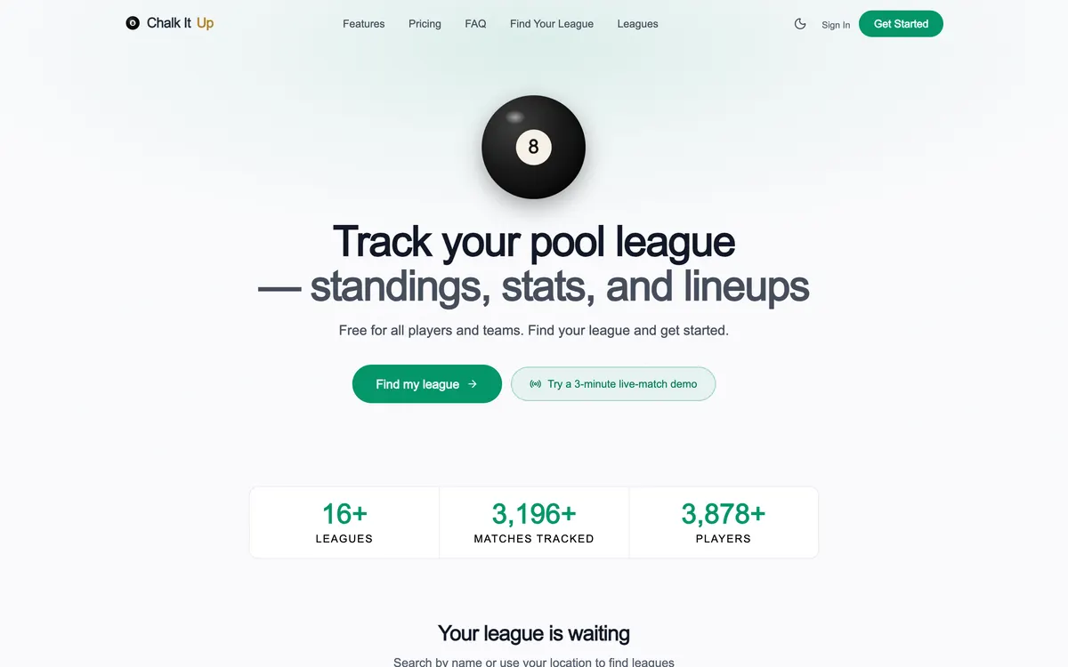 The Chalk It Up website